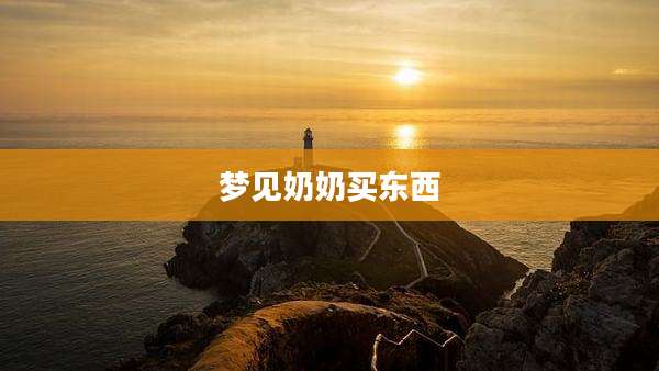梦见奶奶买东西