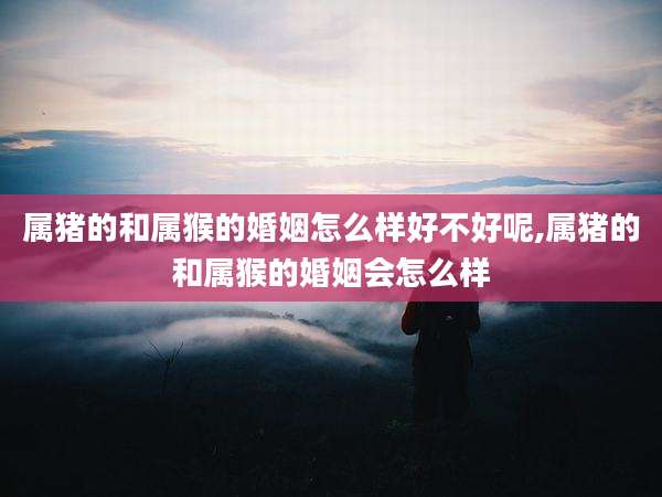 属猪的和属猴的婚姻怎么样好不好呢,属猪的和属猴的婚姻会怎么样