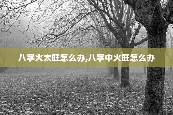 八字火太旺怎么办,八字中火旺怎么办