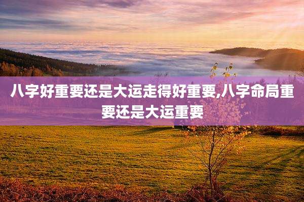 八字好重要还是大运走得好重要,八字命局重要还是大运重要