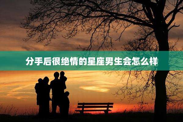 分手后很绝情的星座男生会怎么样