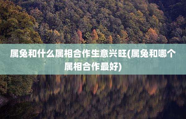 属兔和什么属相合作生意兴旺(属兔和哪个属相合作最好)