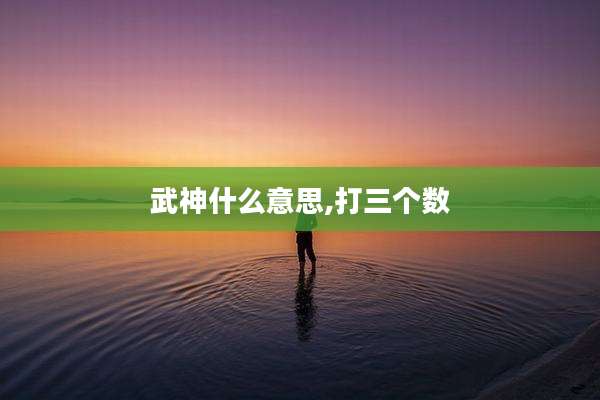 武神什么意思,打三个数