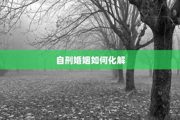 自刑婚姻如何化解