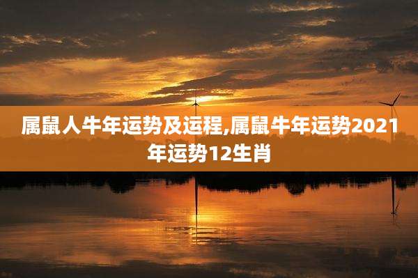 属鼠人牛年运势及运程,属鼠牛年运势2021年运势12生肖