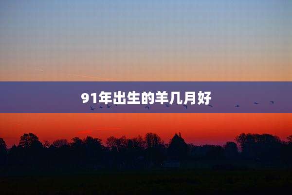 91年出生的羊几月好