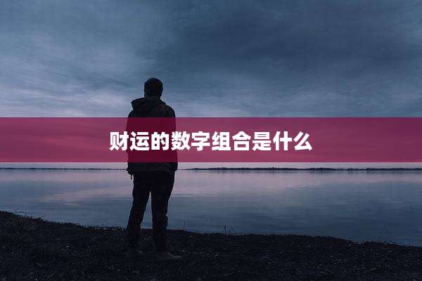 财运的数字组合是什么