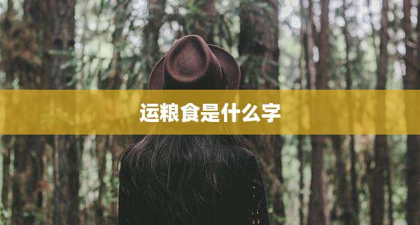 运粮食是什么字