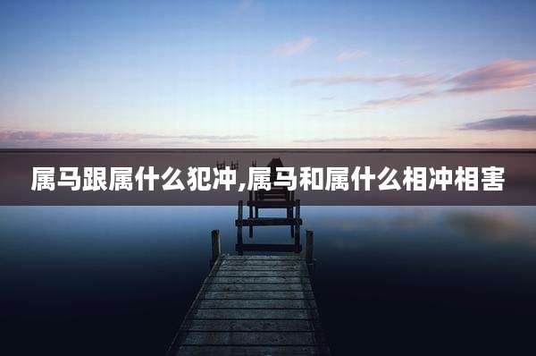 属马跟属什么犯冲,属马和属什么相冲相害