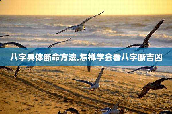 八字具体断命方法,怎样学会看八字断吉凶
