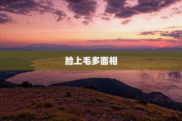 脸上毛多面相