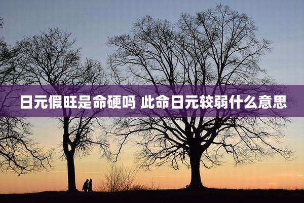 日元假旺是命硬吗 此命日元较弱什么意思