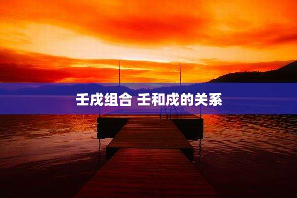 壬戌组合 壬和戍的关系