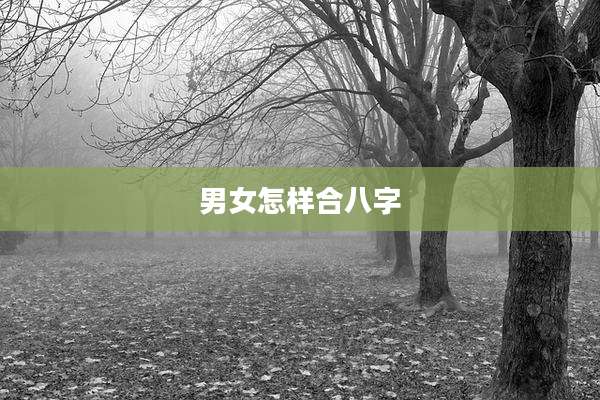男女怎样合八字