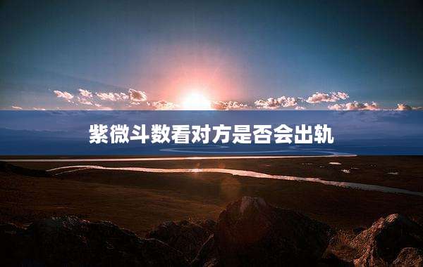 紫微斗数看对方是否会出轨