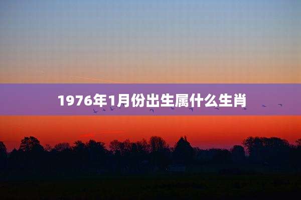 1976年1月份出生属什么生肖