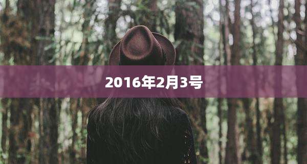 2016年2月3号