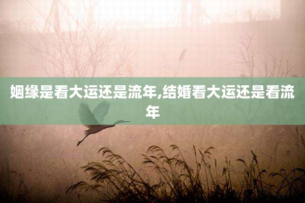 姻缘是看大运还是流年,结婚看大运还是看流年