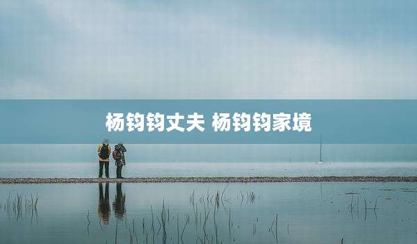 杨钧钧丈夫 杨钧钧家境
