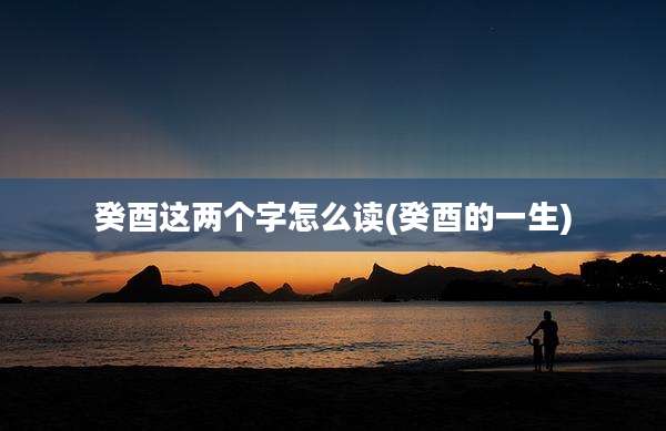 癸酉这两个字怎么读(癸酉的一生)