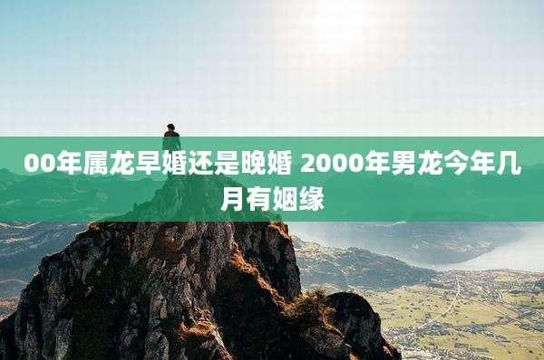 00年属龙早婚还是晚婚 2000年男龙今年几月有姻缘