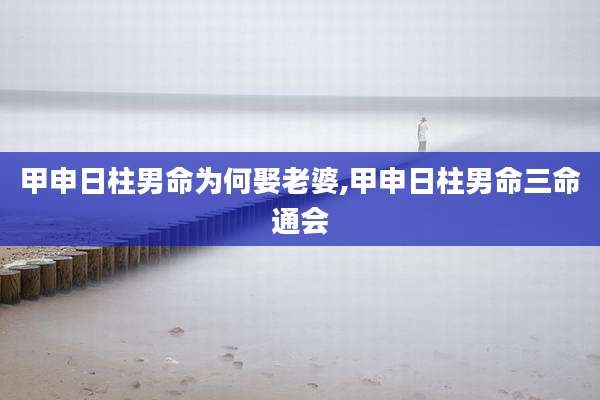 甲申日柱男命为何娶老婆,甲申日柱男命三命通会