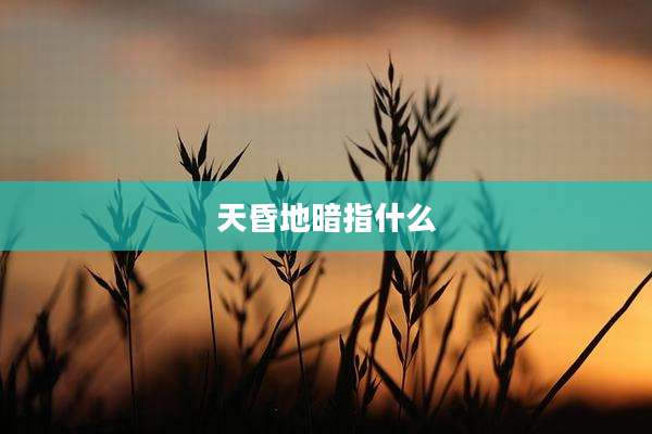 天昏地暗指什么