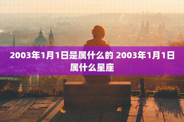 2003年1月1日是属什么的 2003年1月1日属什么星座