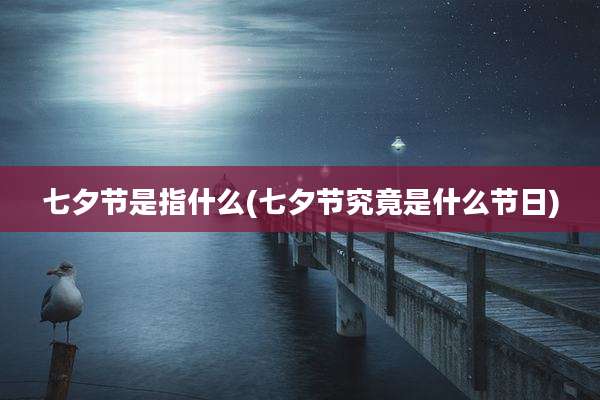 七夕节是指什么(七夕节究竟是什么节日)