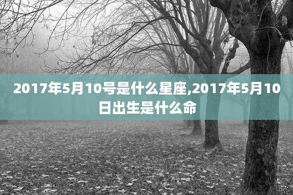 2017年5月10号是什么星座,2017年5月10日出生是什么命