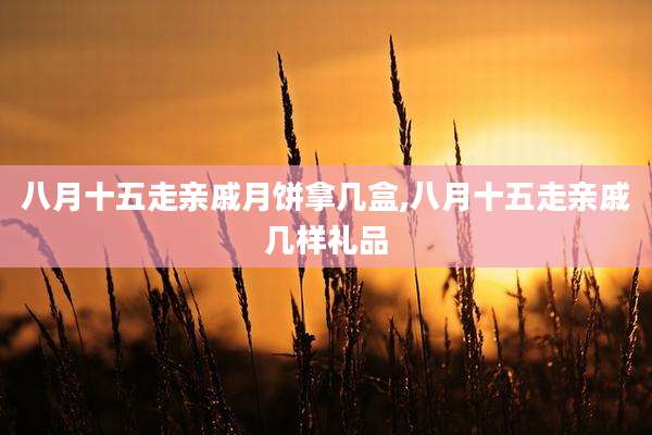 八月十五走亲戚月饼拿几盒,八月十五走亲戚几样礼品