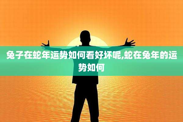 兔子在蛇年运势如何看好坏呢,蛇在兔年的运势如何