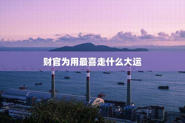 财官为用最喜走什么大运