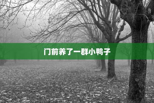 门前养了一群小鸭子