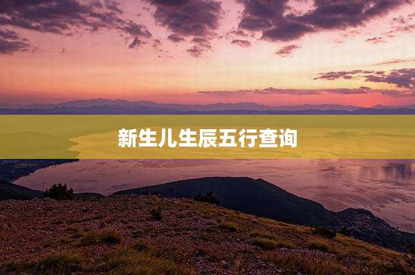 新生儿生辰五行查询