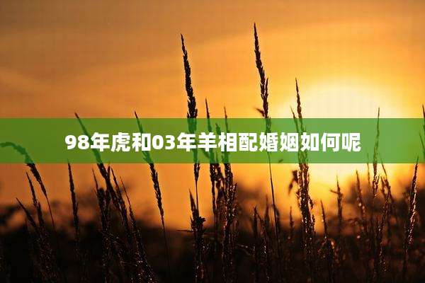 98年虎和03年羊相配婚姻如何呢