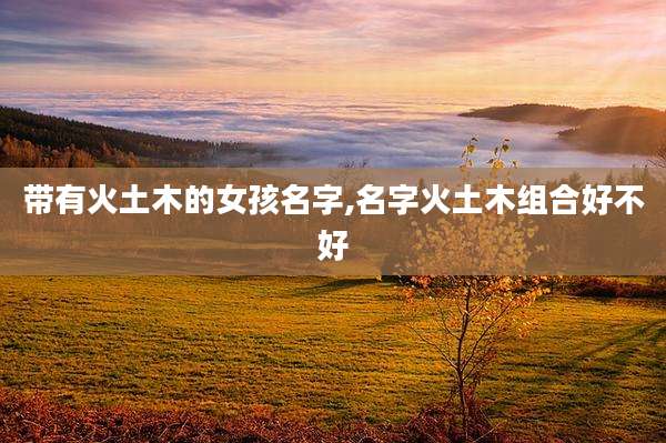 带有火土木的女孩名字,名字火土木组合好不好