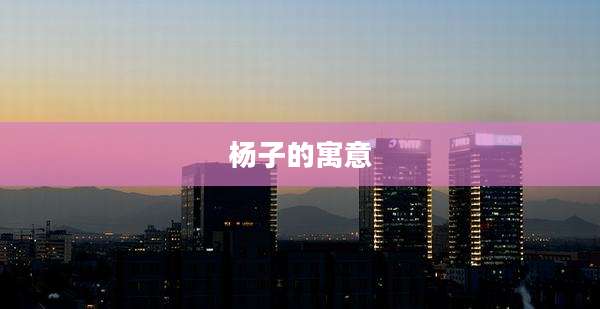 杨子的寓意