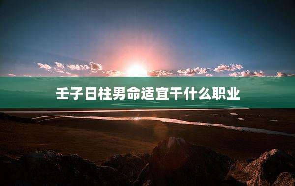 壬子日柱男命适宜干什么职业