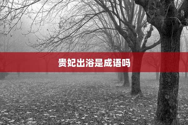 贵妃出浴是成语吗