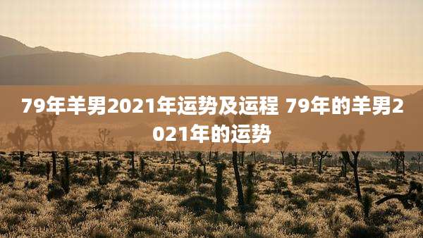 79年羊男2021年运势及运程 79年的羊男2021年的运势