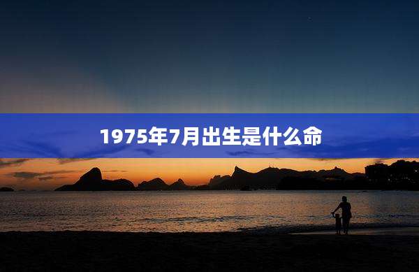 1975年7月出生是什么命