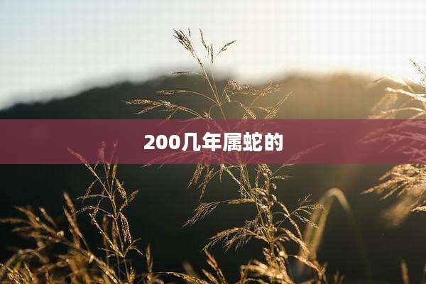 200几年属蛇的