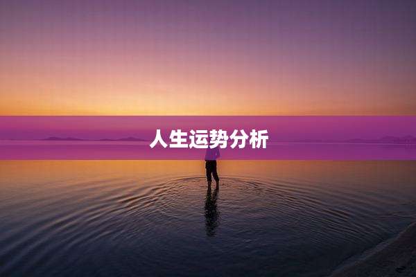 人生运势分析