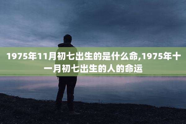 1975年11月初七出生的是什么命,1975年十一月初七出生的人的命运