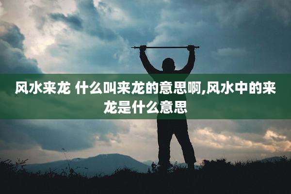 风水来龙 什么叫来龙的意思啊,风水中的来龙是什么意思