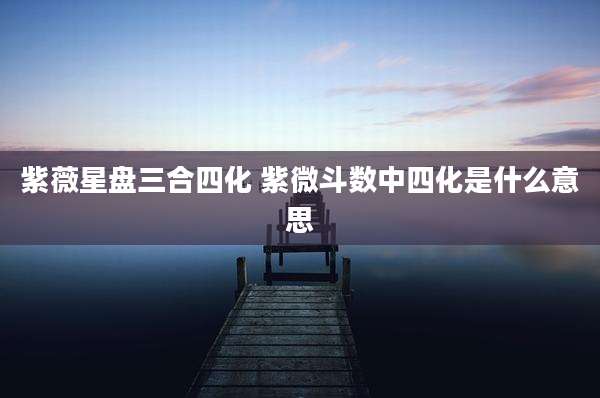 紫薇星盘三合四化 紫微斗数中四化是什么意思