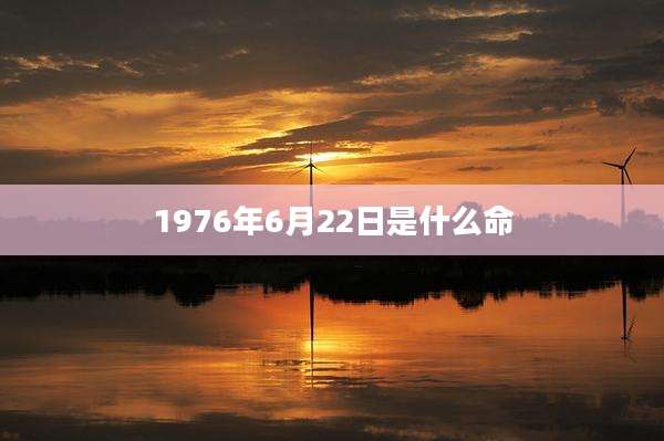 1976年6月22日是什么命