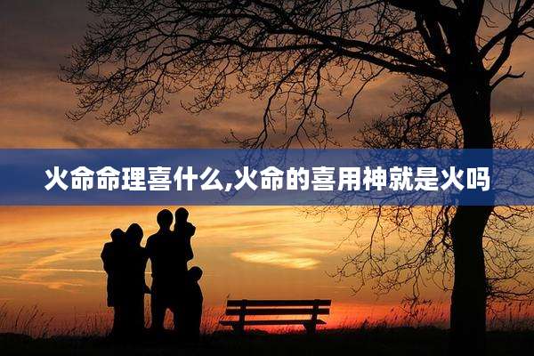 火命命理喜什么,火命的喜用神就是火吗