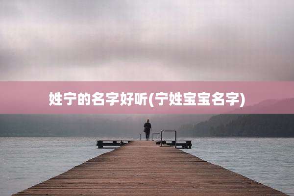 姓宁的名字好听(宁姓宝宝名字)